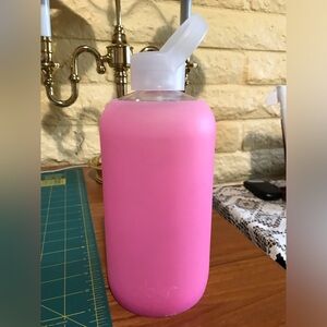 bkr 1L /32 oz BAMBI Glass Water Bottle Sheer Silicone Sleeve rare BKR 32oz DISC.